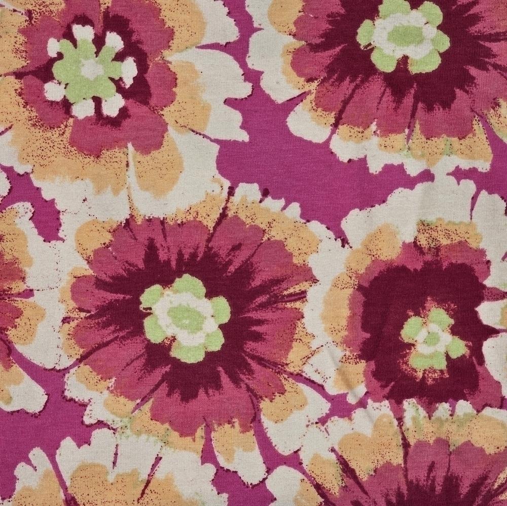 Free People Give Me More Pink Multi Floral Half Sleeve Crop Top Pop Combo Medium - Picture 6 of 14
